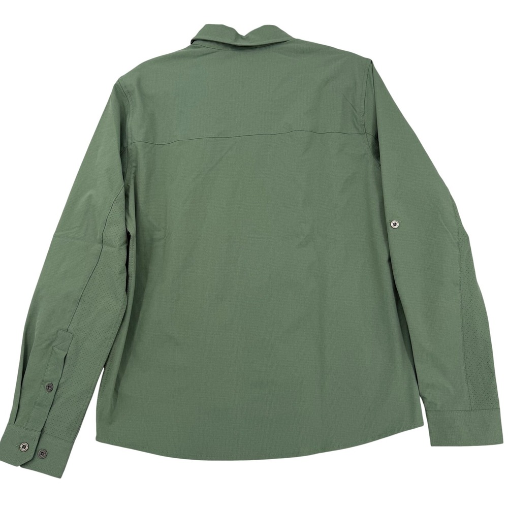 NWT Spyder ProWeb Travel FlexWeb Stretch Shirt Mens Small Spruce Green Gorpcore - Picture 2 of 10